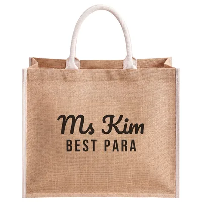 Personalized Para Jute Tote Bag
