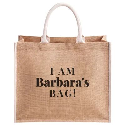 I Am Barbara's Bag Personalized Jute Tote