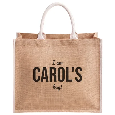I Am Carol's Bag Personalized Jute Tote