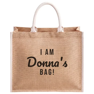 I Am Donna's Bag Personalized Jute Tote