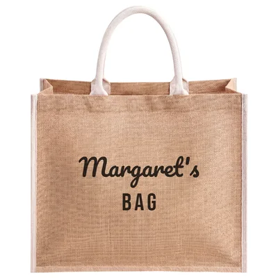 Margaret's Bag Personalized Name Jute Tote