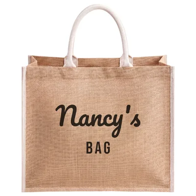 Nancy's Bag Personalized Name Jute Tote