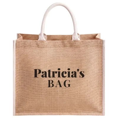 Patricia's Bag Personalized Name Jute Tote